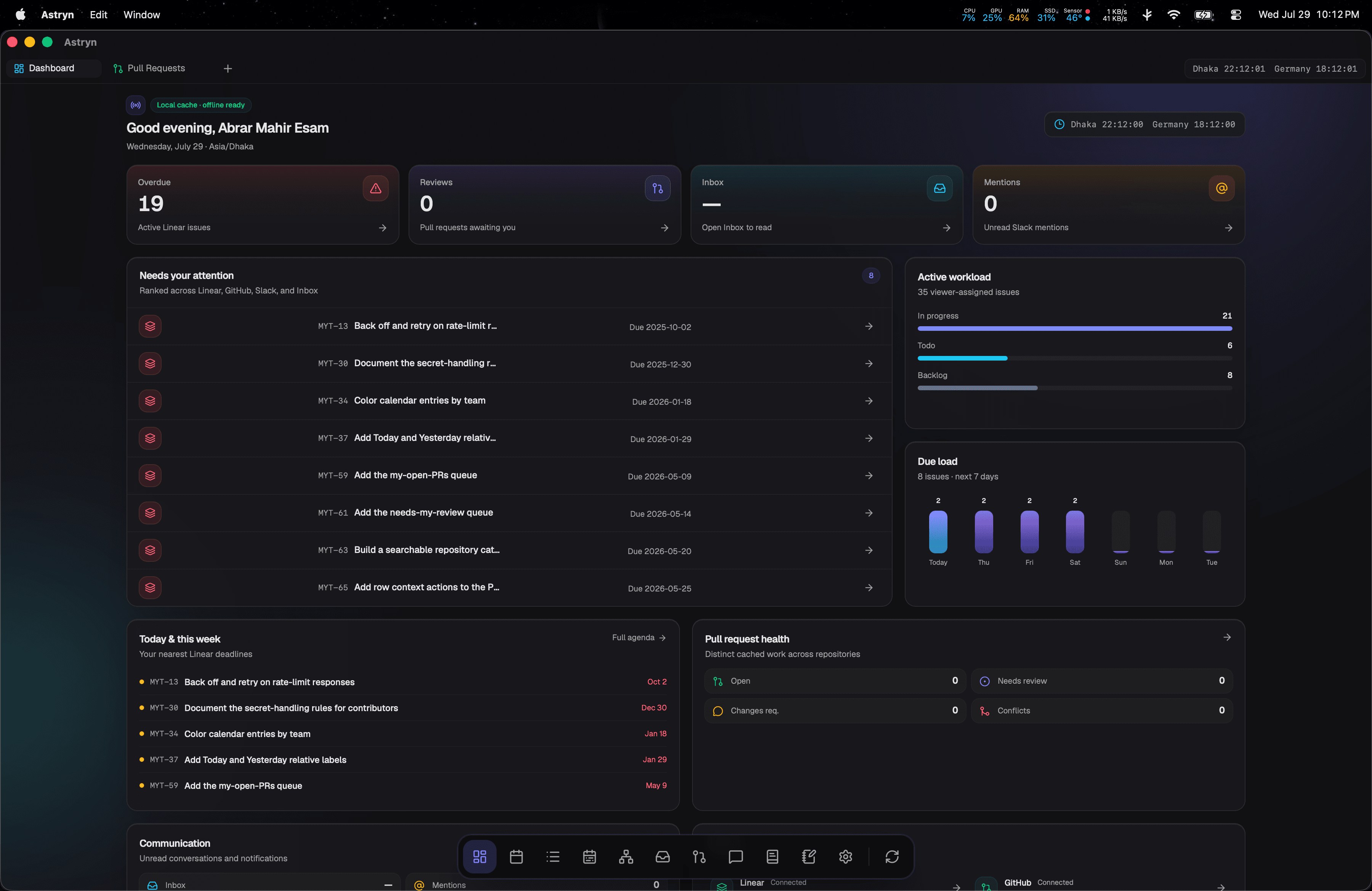 Astryn interface